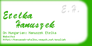 etelka hanuszek business card